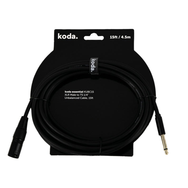 Dây Cáp Kết Nối Koda Essential XLR Male to TS 1/4 inch Unbalanced-Mai Nguyên Music