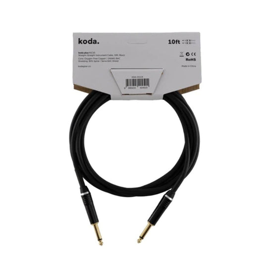 Dây Cáp Kết Nối Koda Plus KIC10 Straight-Straight Instrument, 10ft, Black-Mai Nguyên Music