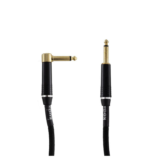 Dây Cáp Kết Nối Koda Plus KIC10TW Straight-Angled Instrument, 10ft, Black Tweed-Mai Nguyên Music