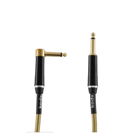 Dây Cáp Kết Nối Koda Plus KIC10TW Straight-Angled Instrument, 10ft, Vintage Tweed-Mai Nguyên Music