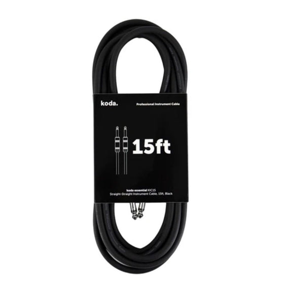 Dây Cáp Kết Nối Koda Plus KIC15 Straight-Straight Instrument, 15ft, Black-Mai Nguyên Music