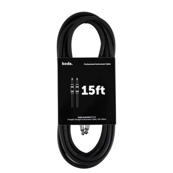 Dây Cáp Kết Nối Koda Plus KIC15 Straight-Straight Instrument, 15ft, Black-Mai Nguyên Music