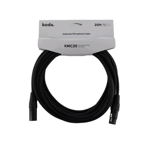 Dây Cáp Kết Nối Microphone Koda Plus KMC20, 20ft, Black-Mai Nguyên Music