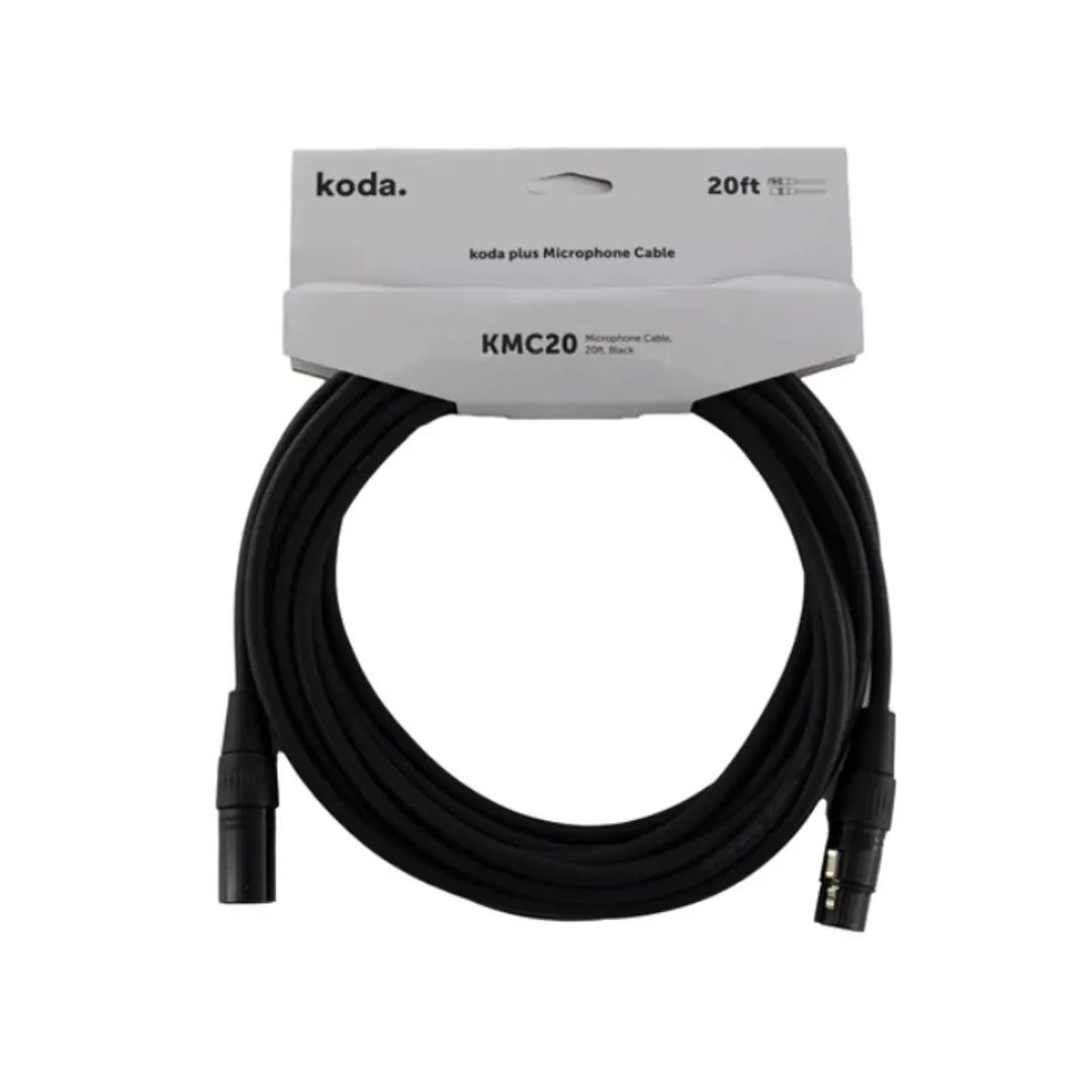 Dây Cáp Kết Nối Microphone Koda Plus KMC20, 20ft, Black-Mai Nguyên Music