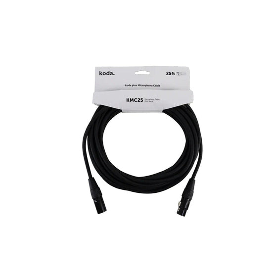 Dây Cáp Kết Nối Microphone Koda Plus KMC25, 25ft, Black-Mai Nguyên Music