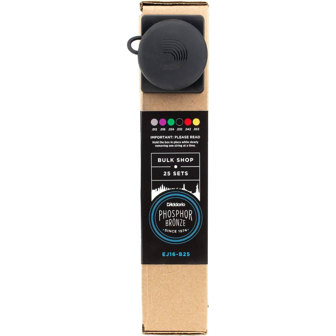 Dây Đàn Guitar Acoustic D'Addario EJ16-B25 Phosphor Bronze, Light, 12-53, Box of 25-Mai Nguyên Music