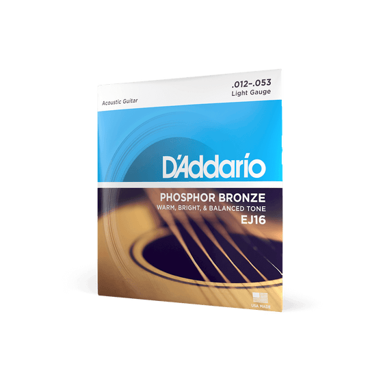 Dây Đàn Guitar Acoustic D'Addario EJ16 Phosphor Bronze, Light, 12-53-Mai Nguyên Music