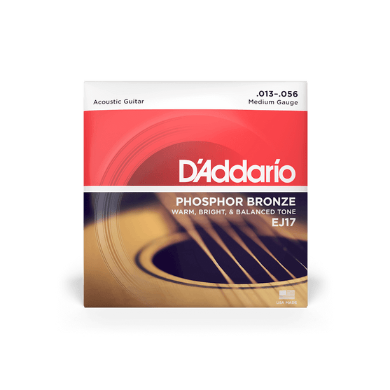 Dây Đàn Guitar Acoustic D'Addario EJ17 Phosphor Bronze, Medium, 13-56-Mai Nguyên Music