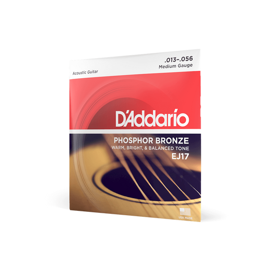 Dây Đàn Guitar Acoustic D'Addario EJ17 Phosphor Bronze, Medium, 13-56-Mai Nguyên Music