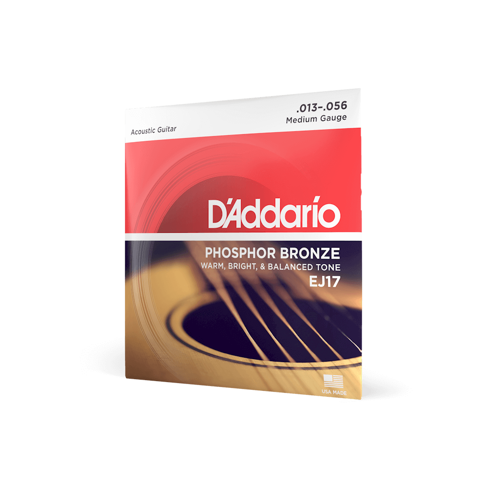 Dây Đàn Guitar Acoustic D'Addario EJ17 Phosphor Bronze, Medium, 13-56-Mai Nguyên Music