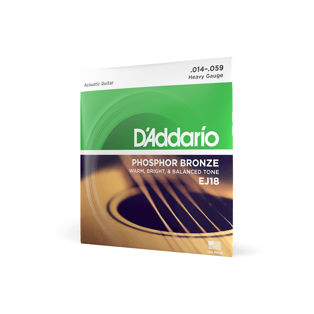 Dây Đàn Guitar Acoustic D'Addario EJ18 Phosphor Bronze, Heavy, 14-59-Mai Nguyên Music