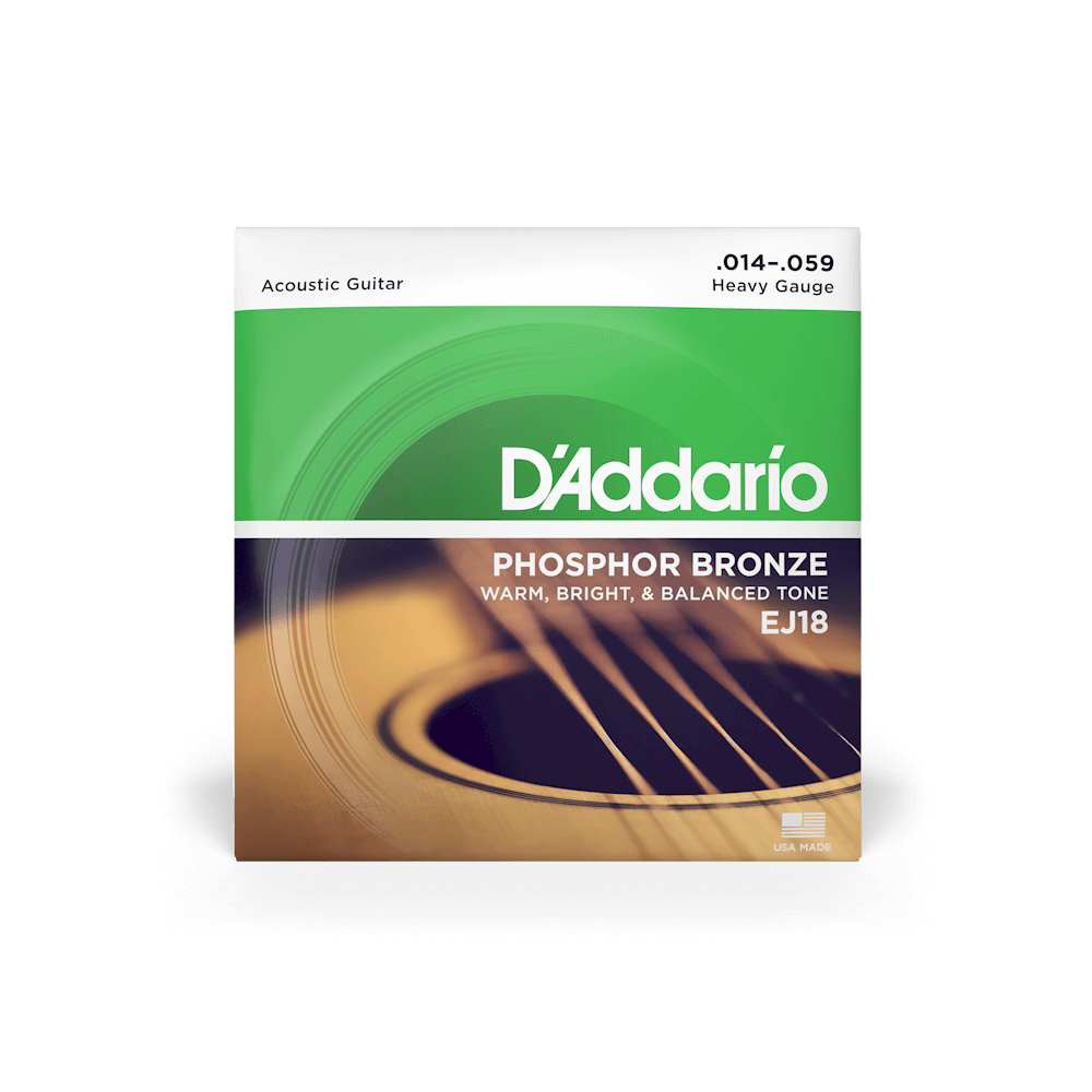 Dây Đàn Guitar Acoustic D'Addario EJ18 Phosphor Bronze, Heavy, 14-59-Mai Nguyên Music