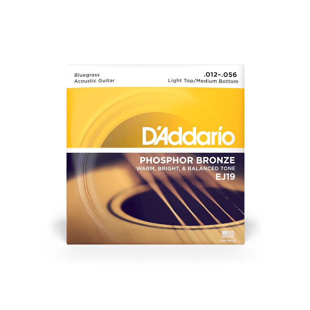Dây Đàn Guitar Acoustic D'Addario EJ19 Phosphor Bronze, Bluegrass, 12-56-Mai Nguyên Music