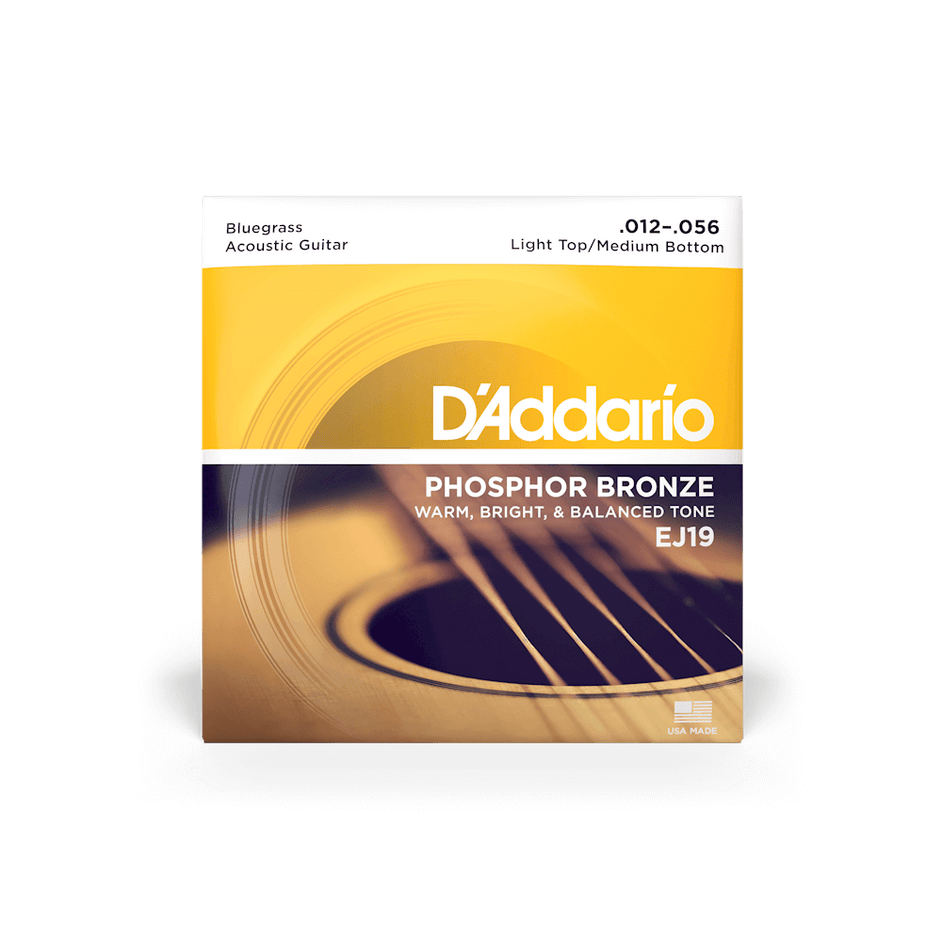 Dây Đàn Guitar Acoustic D'Addario EJ19 Phosphor Bronze, Bluegrass, 12-56-Mai Nguyên Music