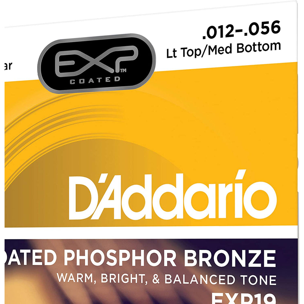 Dây Đàn Guitar Acoustic D'Addario EXP19 Coated Phosphor Bronze Bluegrass, 12-56-Mai Nguyên Music