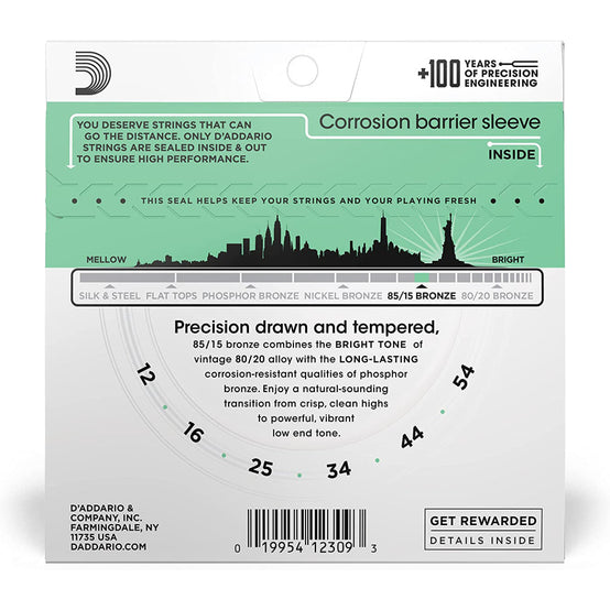 Dây Đàn Guitar Acoustic D'Addario EZ920 85/15 Bronze, Medium Light, 12-54-Mai Nguyên Music