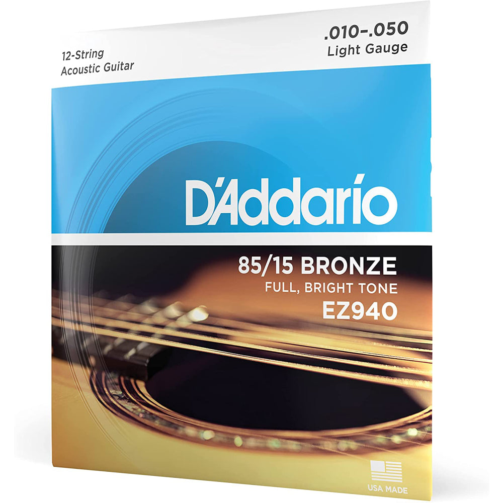Dây Đàn Guitar Acoustic D'Addario EZ940 85/15 Bronze 12-String, Light, 10-50-Mai Nguyên Music