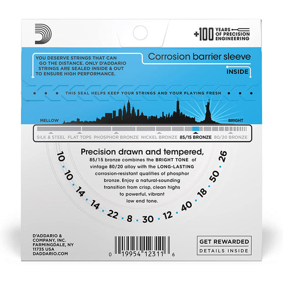 Dây Đàn Guitar Acoustic D'Addario EZ940 85/15 Bronze 12-String, Light, 10-50-Mai Nguyên Music