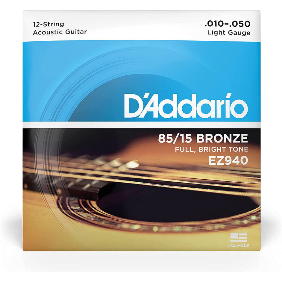 Dây Đàn Guitar Acoustic D'Addario EZ940 85/15 Bronze 12-String, Light, 10-50-Mai Nguyên Music