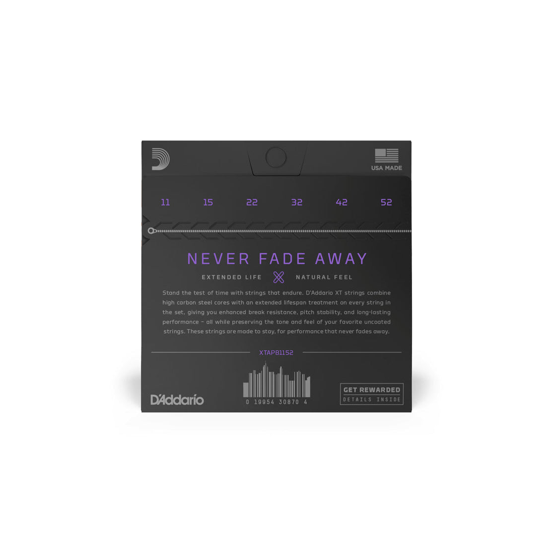 Dây Đàn Guitar Acoustic D'Addario XTAPB1152 XT Phosphor Bronze, Custom Light, 11-52-Mai Nguyên Music