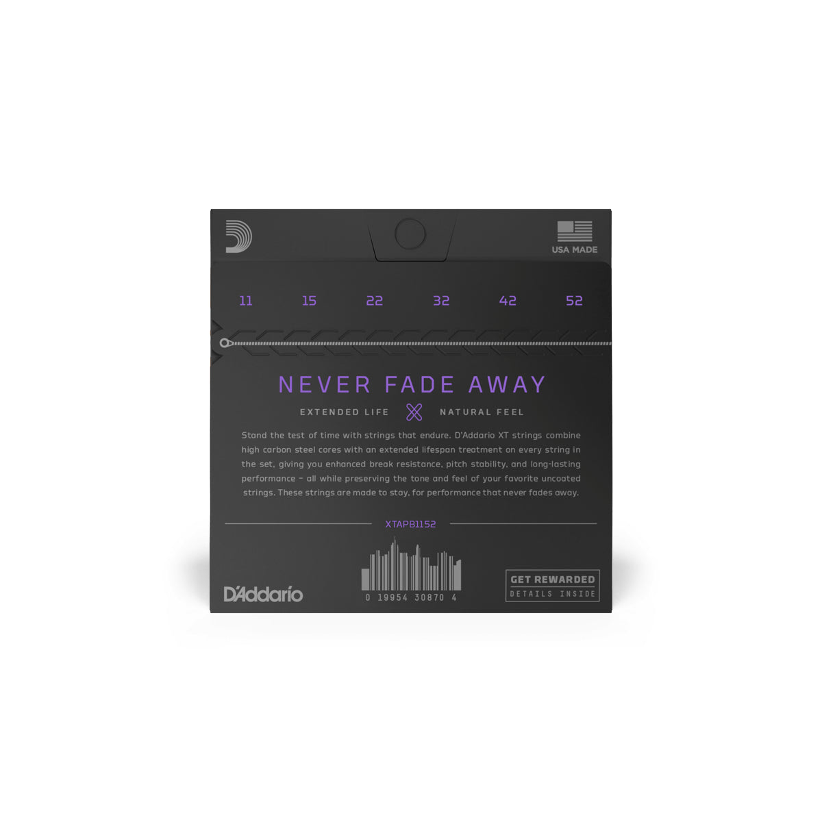 Dây Đàn Guitar Acoustic D'Addario XTAPB1152 XT Phosphor Bronze, Custom Light, 11-52-Mai Nguyên Music