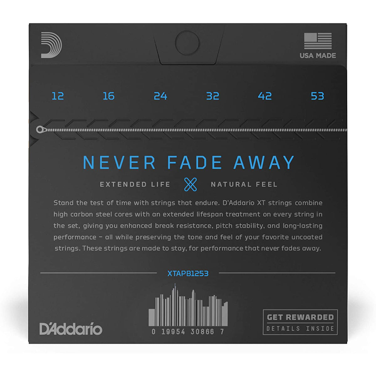 Dây Đàn Guitar Acoustic D'Addario XTAPB1253-B25 XT Phosphor Bronze, Light, 12-53, Set of 25-Mai Nguyên Music