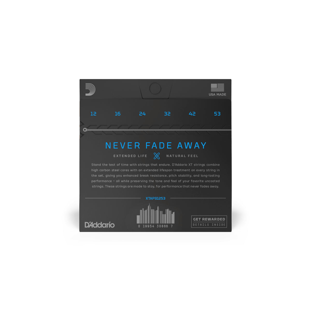 Dây Đàn Guitar Acoustic D'Addario XTAPB1253 XT Phosphor Bronze, Light, 12-53-Mai Nguyên Music