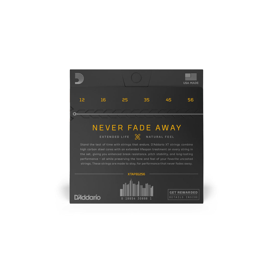 Dây Đàn Guitar Acoustic D'Addario XTAPB1256 XT Phosphor Bronze, Light/Medium Bottom, 12-56-Mai Nguyên Music