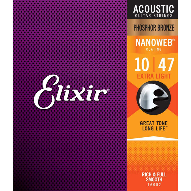 Dây Đàn Guitar Acoustic Elixir 16002 Nanoweb Phosphor Bronze-Mai Nguyên Music