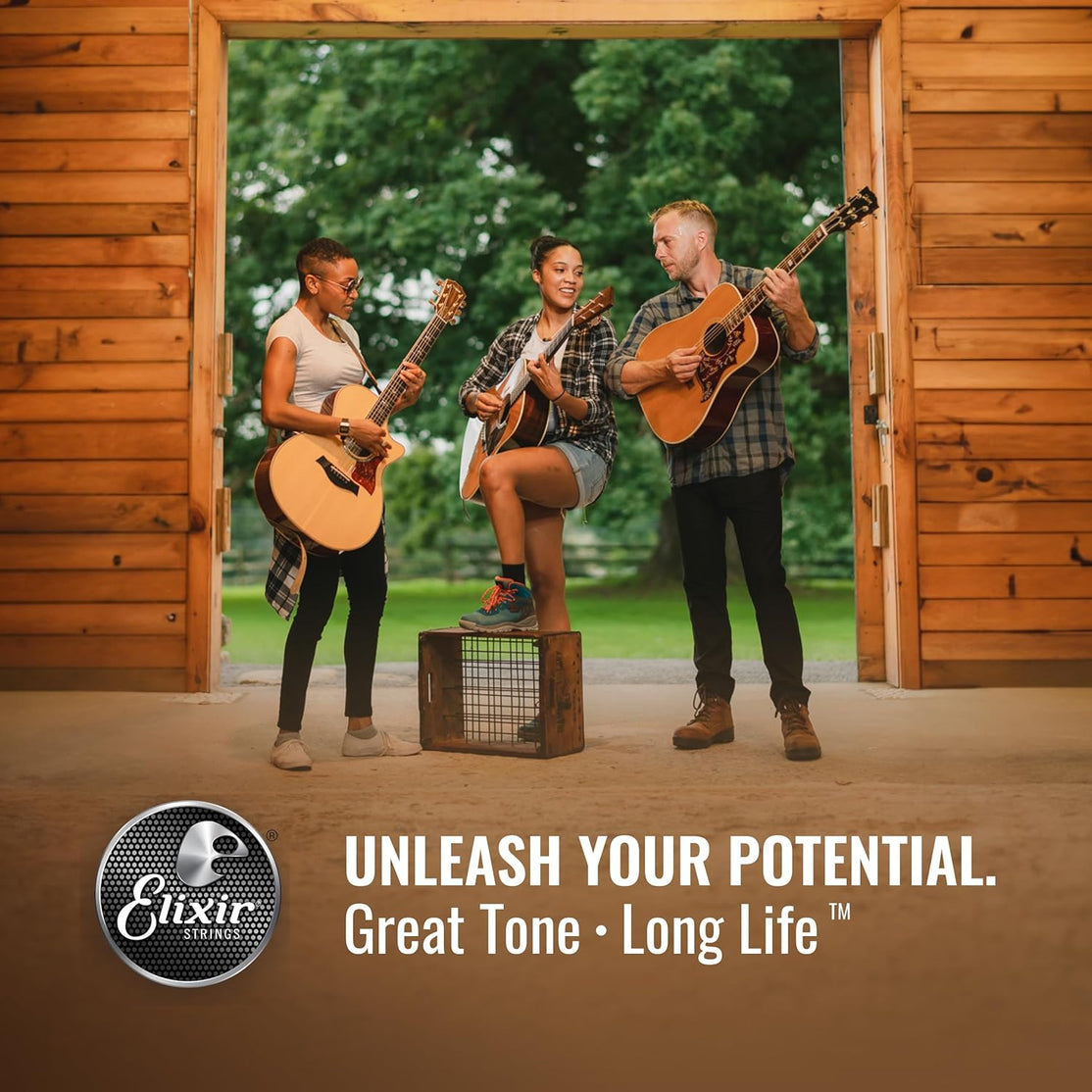 Dây Đàn Guitar Acoustic Elixir 16027 Nanoweb Phosphor Bronze-Mai Nguyên Music