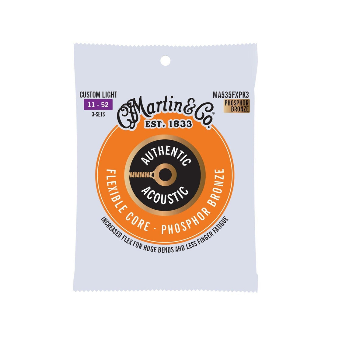 Dây Đàn Guitar Acoustic Martin Authentic Acoustic Flexible Core Phosphor Bronze-Mai Nguyên Music