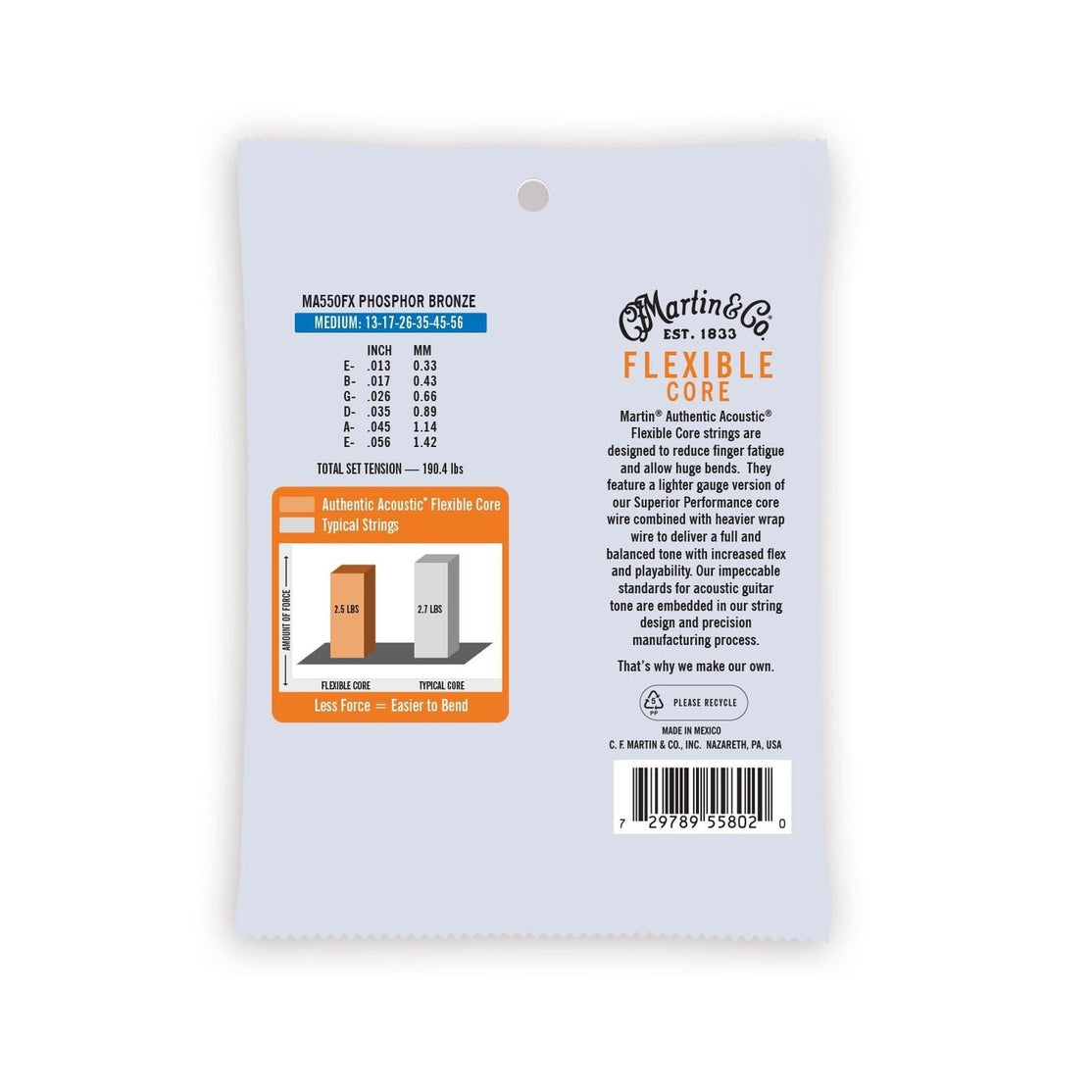 Dây Đàn Guitar Acoustic Martin Authentic Acoustic Flexible Core Phosphor Bronze-Mai Nguyên Music