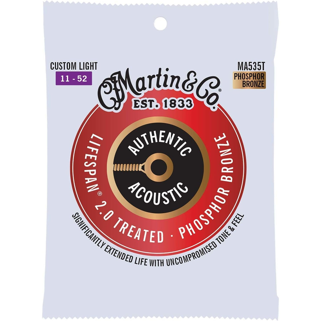 Dây Đàn Guitar Acoustic Martin Authentic Acoustic Lifespan 2.0 Phosphor Bronze-Mai Nguyên Music