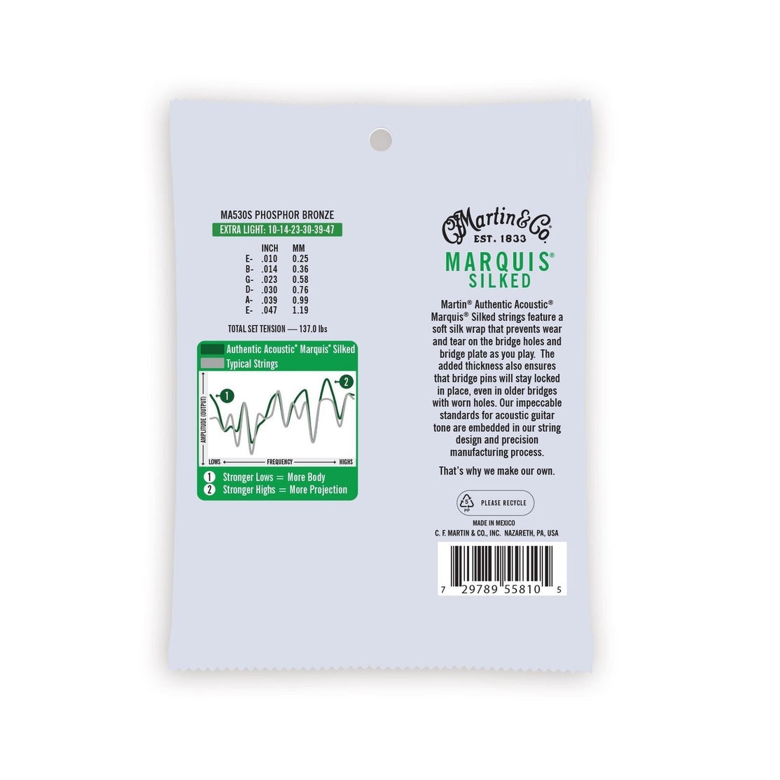 Dây Đàn Guitar Acoustic Martin Authentic Acoustic Marquis Silked Phosphor Bronze-Mai Nguyên Music