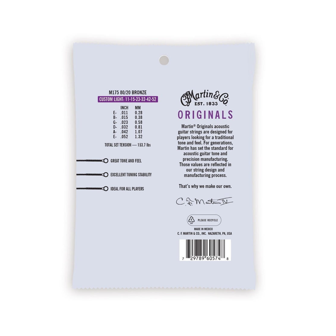 Dây Đàn Guitar Acoustic Martin Authentic Acoustic SP 80/20 Bronze-Mai Nguyên Music