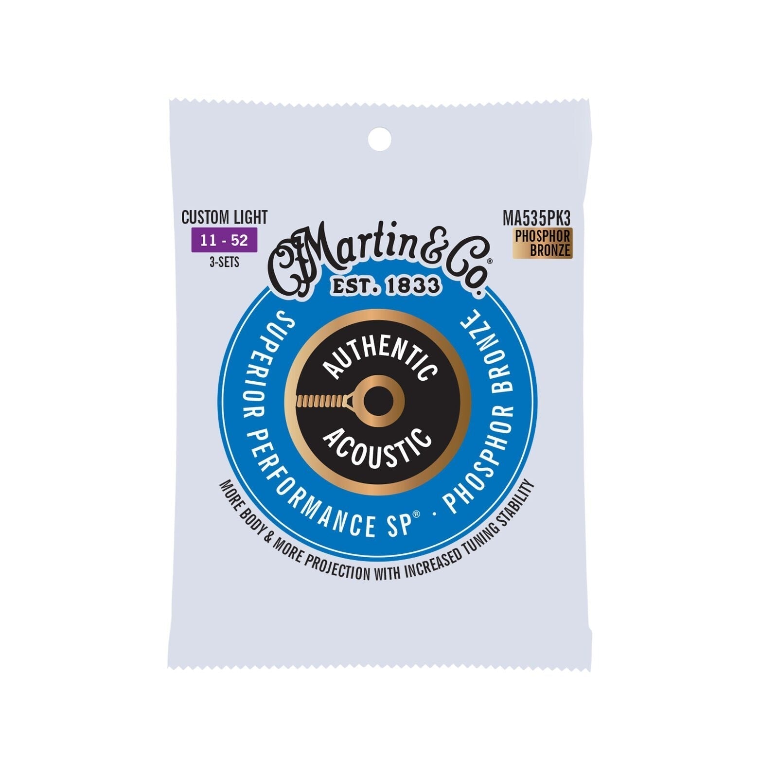 Dây Đàn Guitar Acoustic Martin Authentic Acoustic SP Phosphor Bronze-Mai Nguyên Music