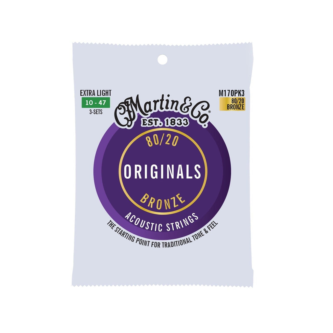 Dây Đàn Guitar Acoustic Martin The Original 80/20 Bronzo-Mai Nguyên Music