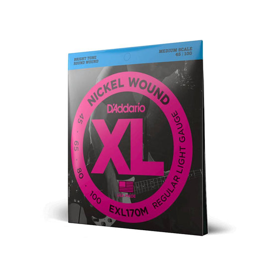 Dây Đàn Guitar Bass D'Addario EXL170M Nickel Wound, Light, 45-100, Medium Scale-Mai Nguyên Music