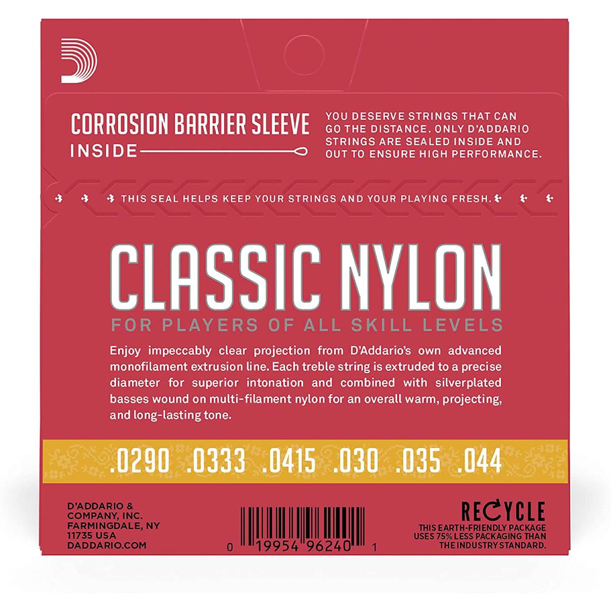 Dây Đàn Guitar Classic D'Addario EJ27N 3/4 Size, Normal Tension-Mai Nguyên Music