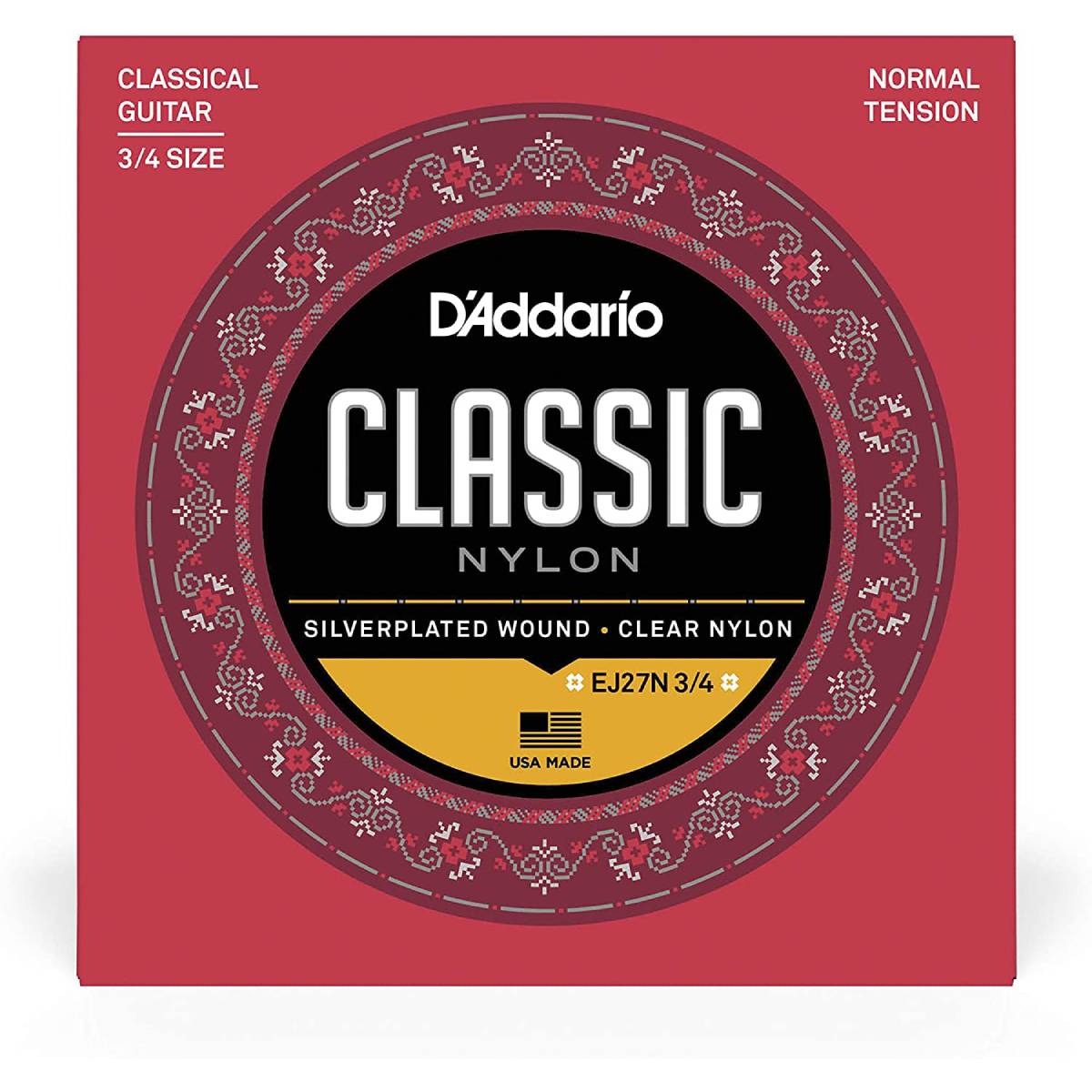 Dây Đàn Guitar Classic D'Addario EJ27N 3/4 Size, Normal Tension-Mai Nguyên Music