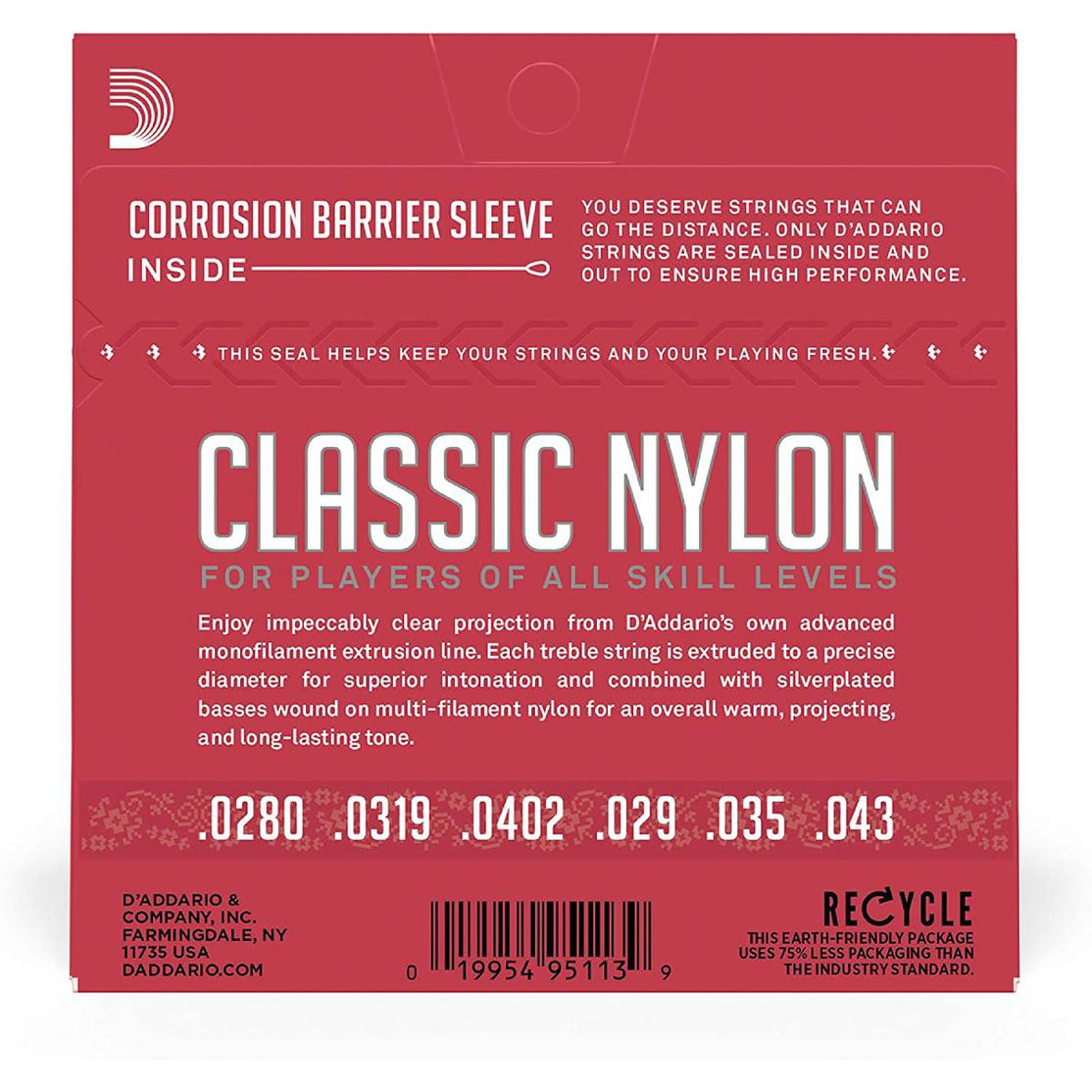 Dây Đàn Guitar Classic D'Addario EJ27N, Normal Tension-Mai Nguyên Music