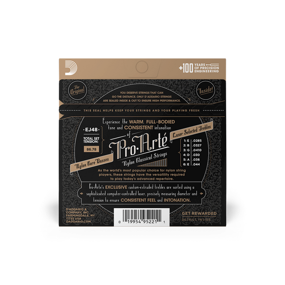 Dây Đàn Guitar Classic D'Addario EJ48 80/20 Bronze Pro-Arte, Hard Tension-Mai Nguyên Music
