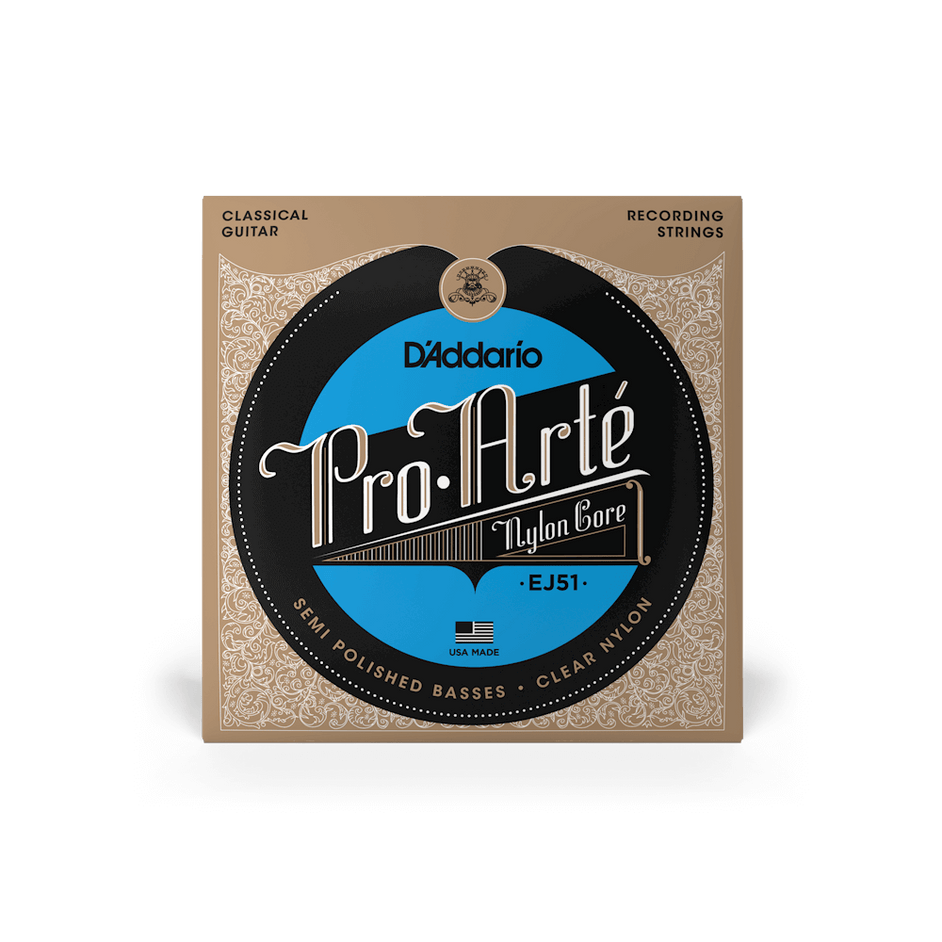 Dây Đàn Guitar Classic D'Addario EJ51 Pro-Arte with Polished Basses, Hard Tension-Mai Nguyên Music