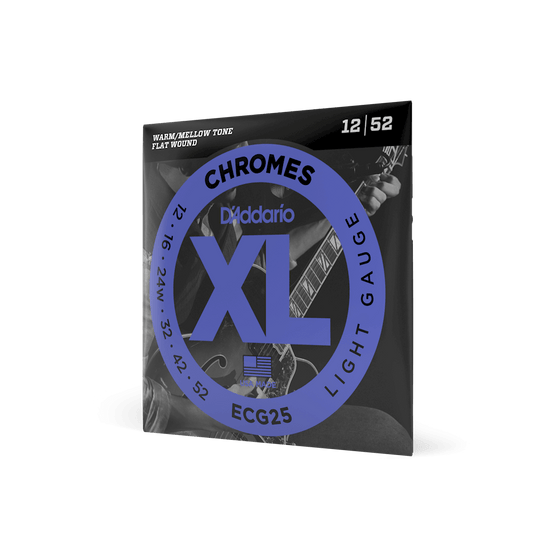 Dây Đàn Guitar Điện D'Addario ECG25 Chromes Flat Wound, Light, 12-52-Mai Nguyên Music
