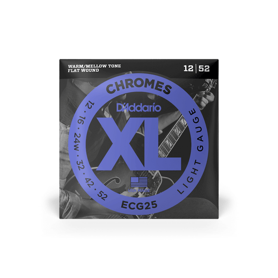 Dây Đàn Guitar Điện D'Addario ECG25 Chromes Flat Wound, Light, 12-52-Mai Nguyên Music