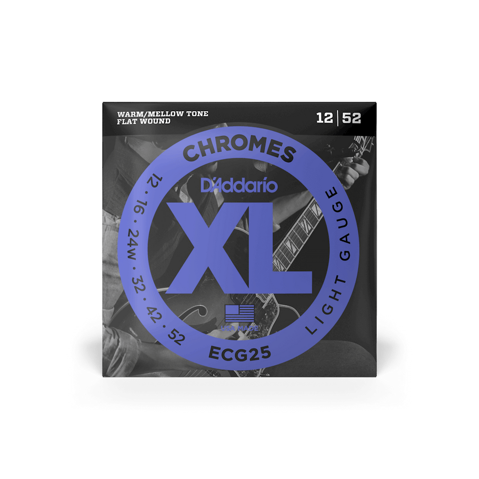 Dây Đàn Guitar Điện D'Addario ECG25 Chromes Flat Wound, Light, 12-52-Mai Nguyên Music