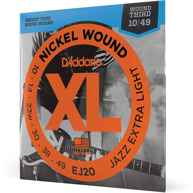 Dây Đàn Guitar Điện D'Addario EJ20 Nickel Wound, JazzExtra Light, 10-49-Mai Nguyên Music