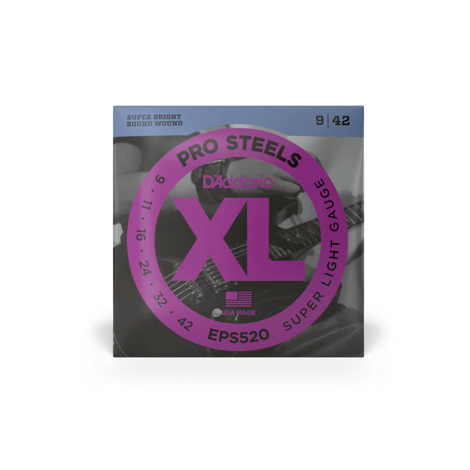 Dây Đàn Guitar Điện D'Addario EPS520 ProSteels, Super Light, 9-42-Mai Nguyên Music