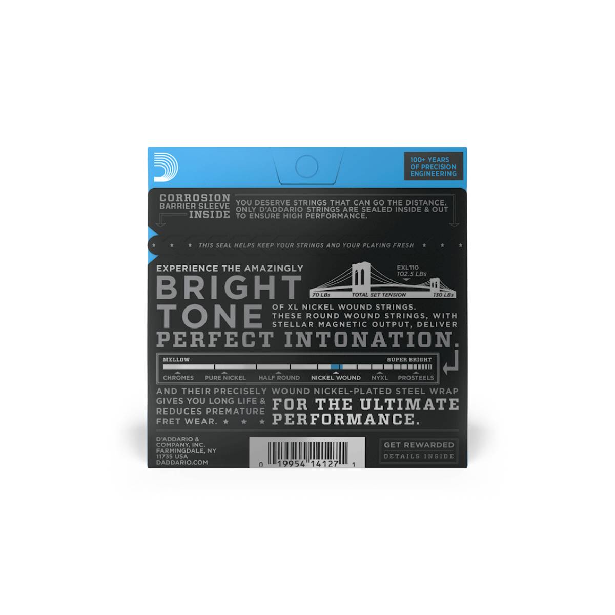 Dây Đàn Guitar Điện D'Addario EXL110 Nickel Wound, Regular Light, 10-46-Mai Nguyên Music