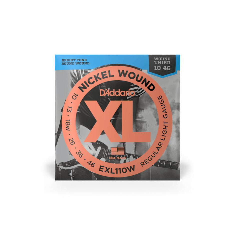 Dây Đàn Guitar Điện D'Addario EXL110W Nickel Wound, Regular Light, Wound 3rd, 10-46-Mai Nguyên Music